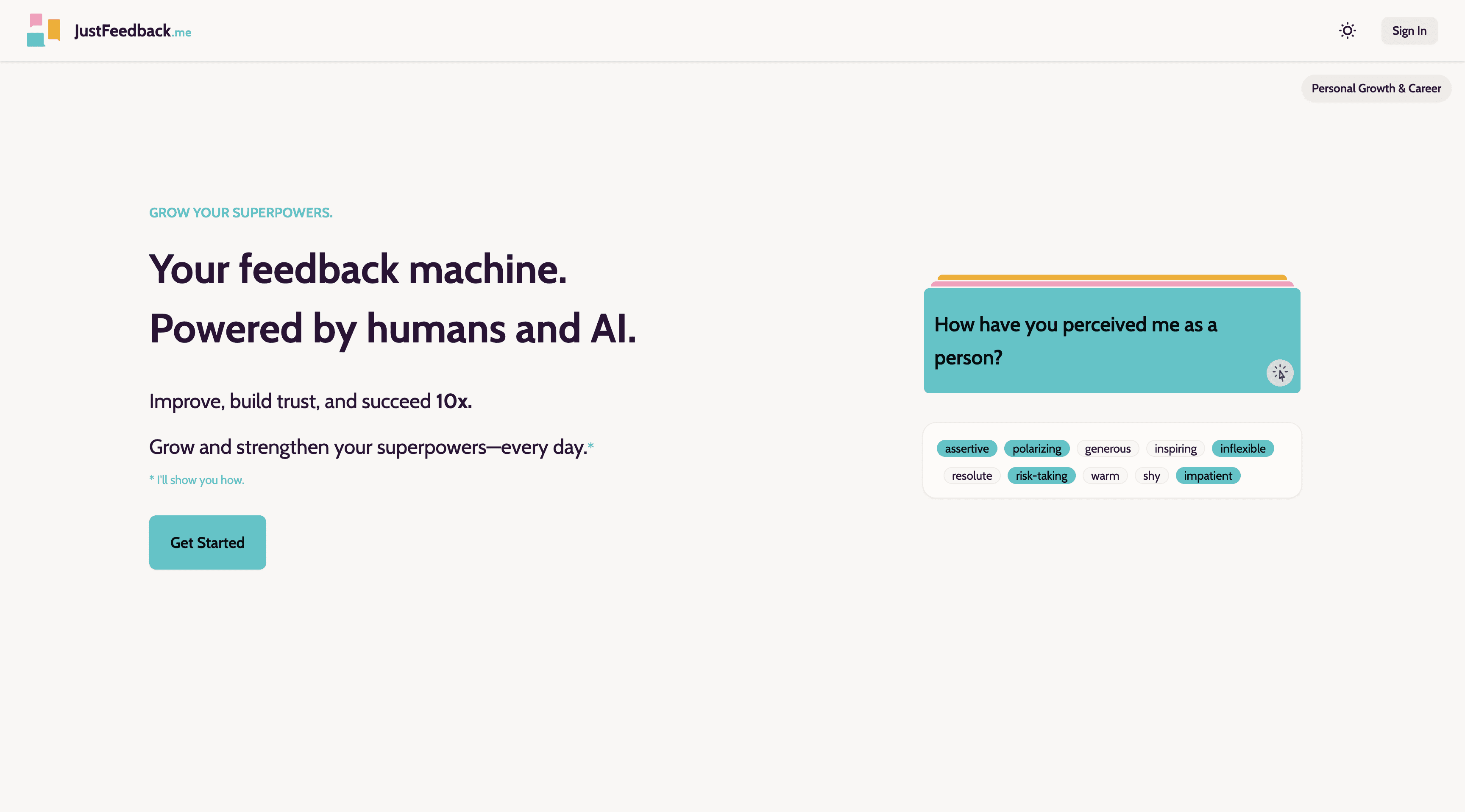 JustFeedback.me preview